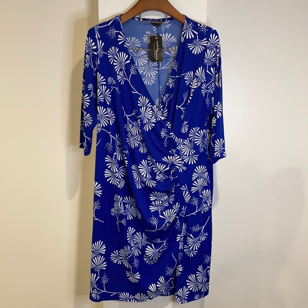 NWT Royal blue floral design size 20